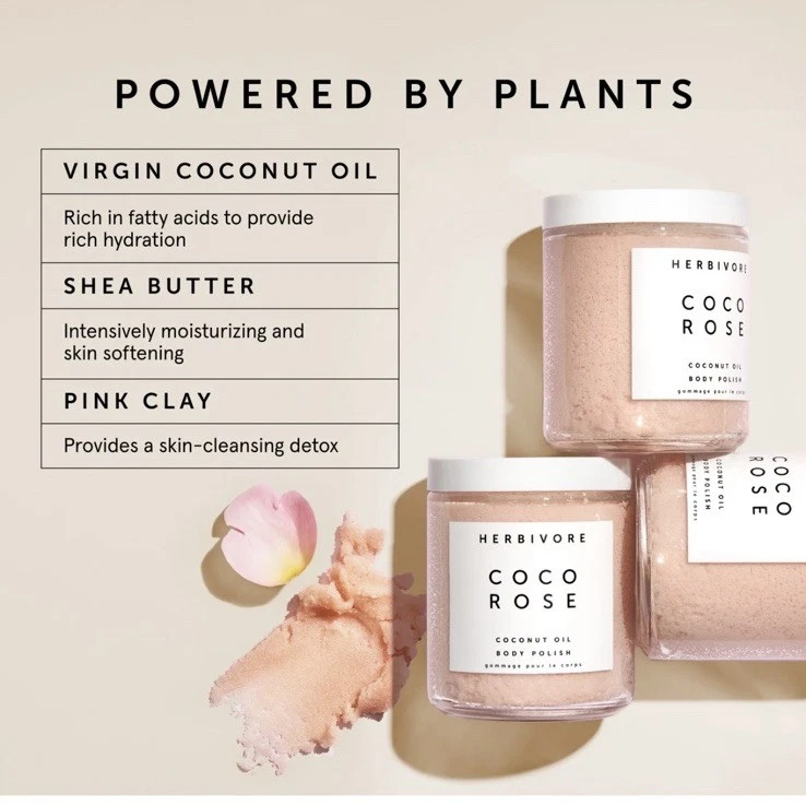 Esmalte corporal de aceite de coco rosa coco HERBIVORE 8 oz Foto 4 de 4