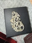 Vintage 1950s BOGOFF RHINESTONES BROOCH ART DECO COSTUME JEWELRY