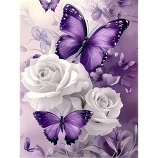Butterfly Diamond Art Kits for Adults Flowers Diamond Painting Kits for Adult...