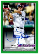 2026 Topps Series 1 Larry Walker 1991 On Card Auto Green 94/99 Colorado Rockies