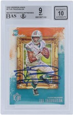Tua Tagovailoa Dolphins Signed 2020 Panini Gridiron #GK-2 BAS 9/10 Rookie Card