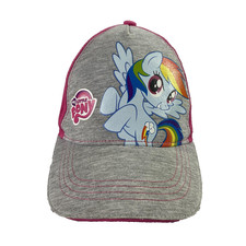 My Little Pony Rainbow Dash Hat Cap Strap Back Kids OSFM Gray Pink Cartoon