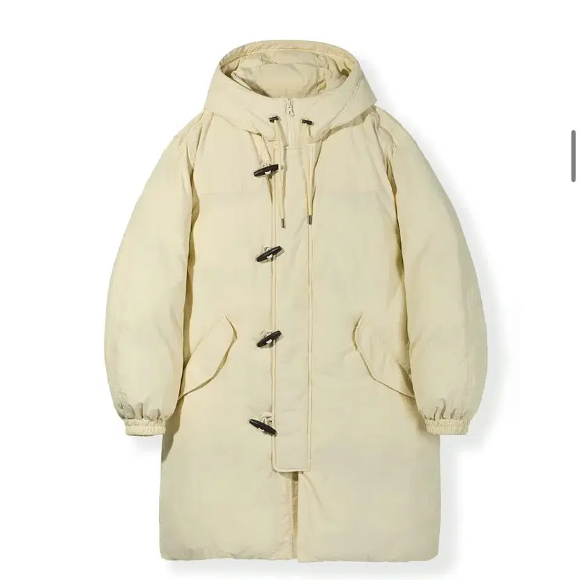 Codegraphy Long Duffle Puffer Jacket - Ivory - image 2