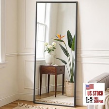 Full Length Mirror 59.2"x16" for Bedroom, Full Body 59.2"L x 16"W Black-rec