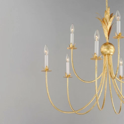 Maxim Paloma 36" Candle - Gold, Champ, Gld Leaf 9-Light - Picture 3 of 4