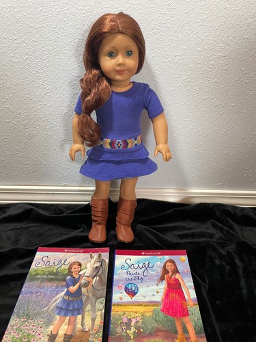 American Girl Doll GOTY 2013 Saide Copeland in Meet Outfit w/ Books Excellent Co