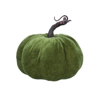 Gisela Graham grüner Samt Kürbis Halloween Deko Deko herbstlich