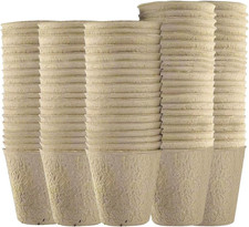 Ram® 96 Piece Biodegradable Organic Fibre Seed Growing Pots, Seedling Pots 