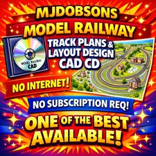 Train Hornby OO Gauge Model Railway CAD Layouts & Building Plans USB