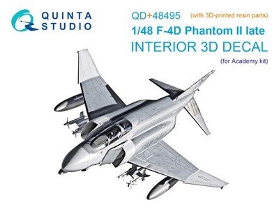 Quinta Studio 1/48 F-4D late Phantom II 3D-Printed Interior (Academy) +3D-parts