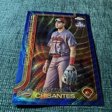 2025 Topps Pro Debut- Demetrio Crisantes - Chrome Blue Wave Refractor SP /150