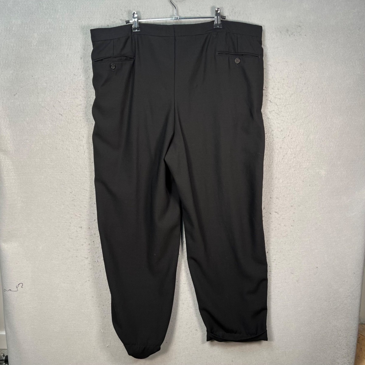 パンツ GIORGIO ARMANI LE COLLEZIONI BLACK Giorgio Armani Le Collezioni Mens Black Pleated Tuxedo Pants Size