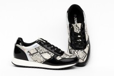 Damen Sneaker - Sport / Freizeit Modeschuhe mit schlangen designe Lack - Leder