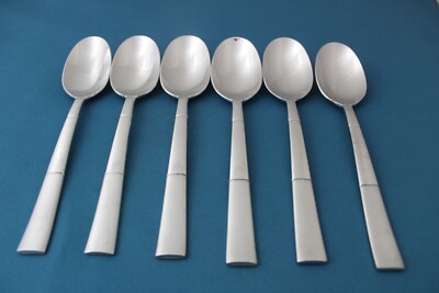 Oneida ECHO Place Oval Soup Spoons (Set of 6) 18/10 Stainless Vietnam 7''