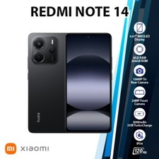 Xiaomi Redmi Note 14 4G Android Cell Phone Black/8GB 256GB/Dual SIM/Unlocked 