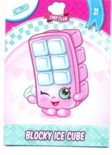 Shopkins Coleccionismo Temporada Serie 5 y 6 Cartas #21 Refrigerado - Blocky Ice Cube