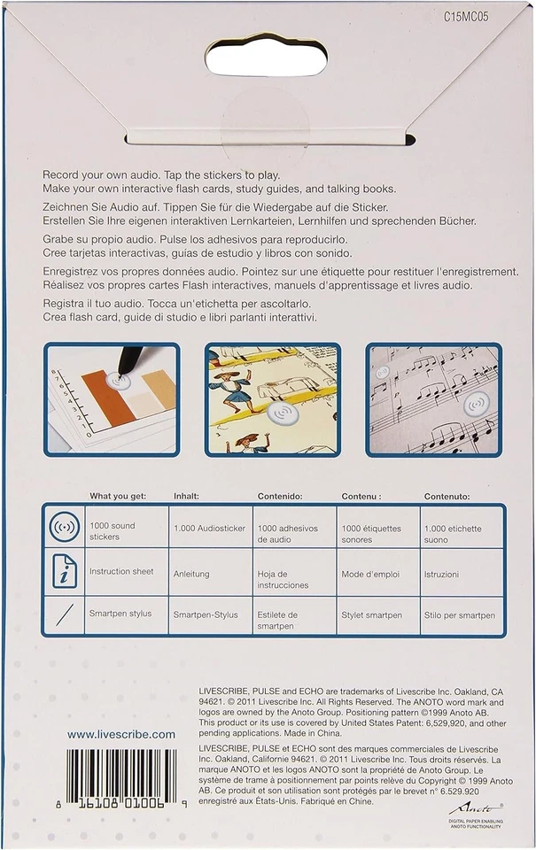 LIVESCRIBE SOUND STICKERS FOR LIVESCRIBE SMARTPENS - Image 2 of 2