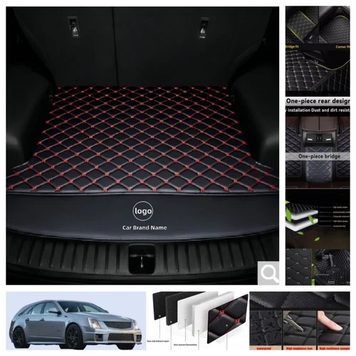 For Cadillac CTS Wagon 2010-2014 Car Floor Mats PU Leather Waterproof Carpets - Imagen 22 de 44