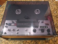 For Parts Or Repair Uher Royal De Luxe Tape Deck + Original Cover And Empty Reel