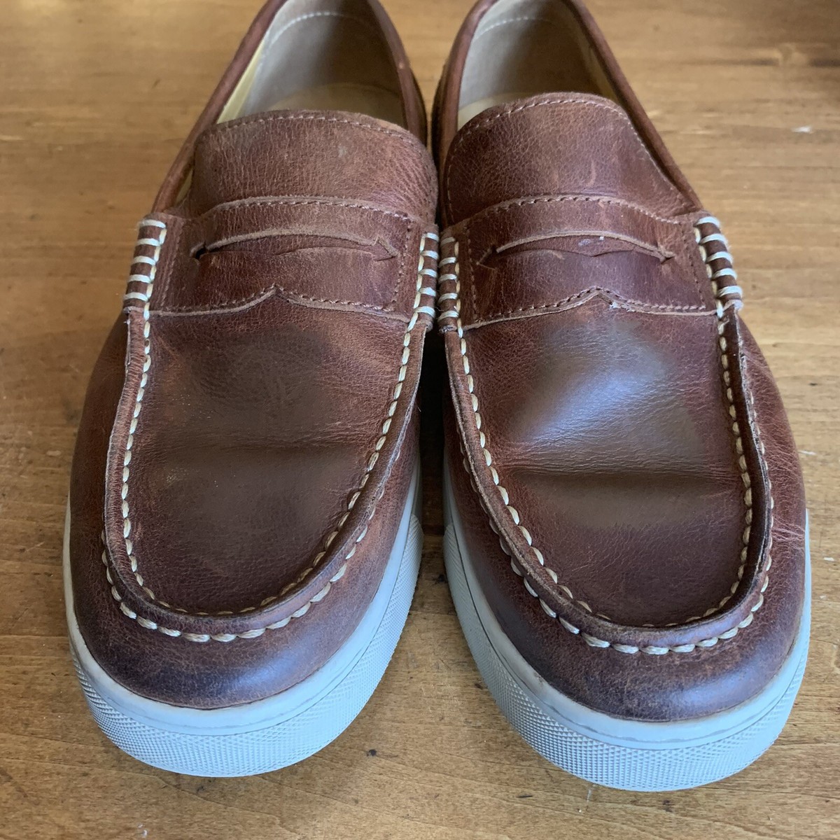 SPERRY MENS GOLD CUP BEEF ROLE LEATHER LOAFERS W/WHITE SOLES SZ 11.5 Gold Cup™ Cambridge Penny Loafer Light brown | Sperry main image 4