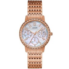 GUESS Lattice W1086L2 Damen Armbanduhr rosegoldfarben 38 mm
