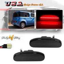 For 2009-2014 NISSAN CUBE Smoked Red LED Rear Fender Side Marker Lights Lamps 2x