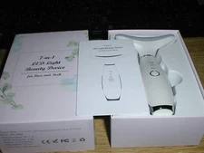 New! 7 -In-1 LED Light Beauty Device•Face & Neck • TikTok Viral  - White