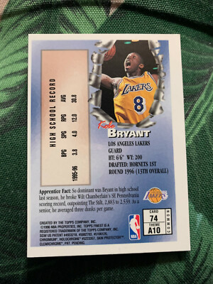 1996-97 Topps Finest - Common Bronze Kobe Bryant #74 (RC) for sale