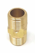 3/8" NPT Male Nipple Propane LP Gas Water or Air Brass Hose Connector