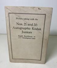 Kodak Nos. 2C  3A Autographic Juniors Instruction Booklet Manual Guide 1924
