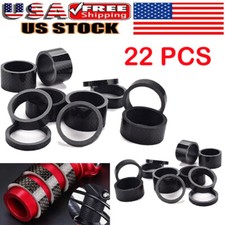 22 PCS MTB Stem Washers 3K Carbon Fiber Headset Spacer 1-1/8" Threadless 2-20mm