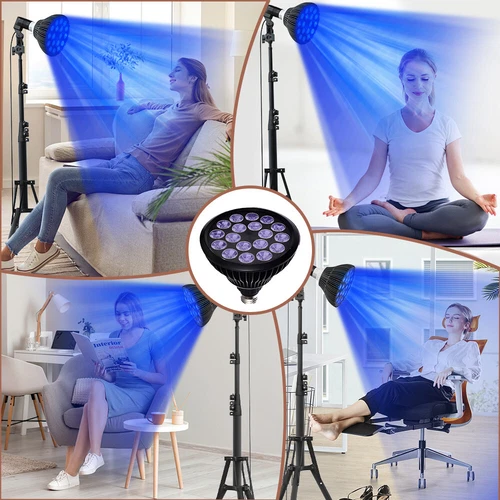 Lámpara de bronceado Luz de terapia para el hogar Luz de terapia azul infrarroja ajustable - Imagen 5 de 16