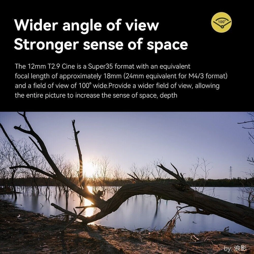 7artisans 12mm T2.9 Super Wide Angle Large aperture Cine Lens for Fuji X Camera - Image 3 of 4