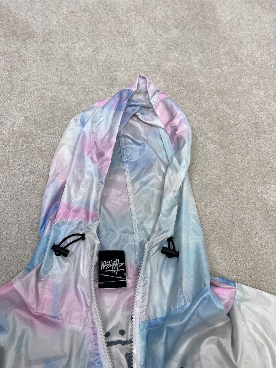 Stussy Jacket Womens Medium Tye Dye Windbreaker Hooded NYC Stussy Jacket Womens Medium Tye Dye Windbreaker Hooded NYC