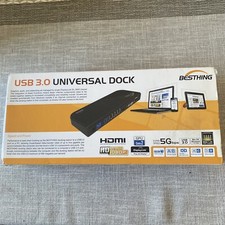 Besthing Dual Video Universal Docking Station USB 3.0 / 2.0 HDMI DVI Gigabit Lan