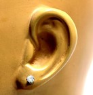 GIA certified 10k white gold .62ct I1 H-I round diamond 4 prong stud earrings — photo 7