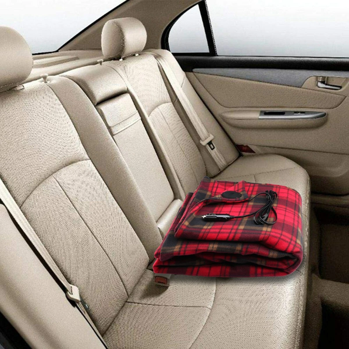Portable Heating Blanket Small Fleece Car Warming Blanket for Travel Camping  SUV | eBay