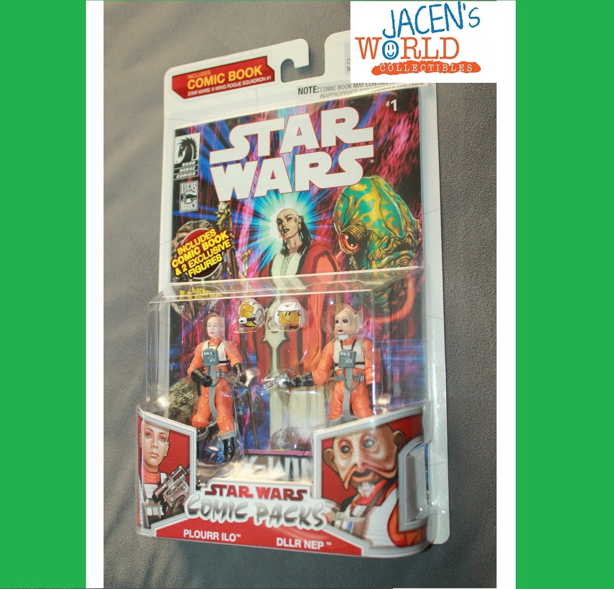 NEW X-Wing Rogue Squadron DLLR NEP & PLOURR ILO #1 COMIC PACK STAR