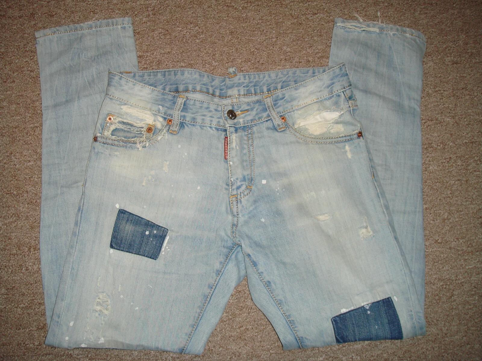 DSQUARED2 PATCH DISTRESSED PAINT SPLATTER SLIM DE… - image 3