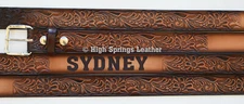 Name Belt - Western Embossed 927 Leather Belt for Men and Women 