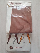 Cris Tris Heavy Duty Tights 60 Den Size Medium Beige Vintage 39