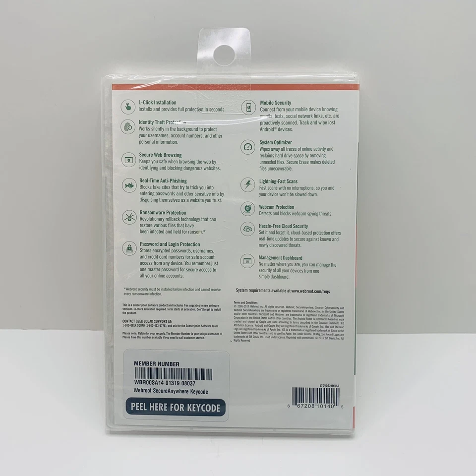 Webroot Secure Internet Security PLUS 3 Devices New Sealed - Image 2 of 4