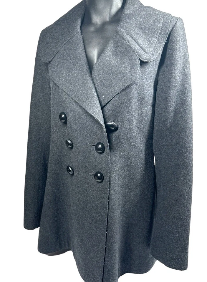 Abrigo Robert Rodriguez Doble Pecho Lana Guisante Gris Forrado R707J08 Talla Mediana? Foto 4 de 4