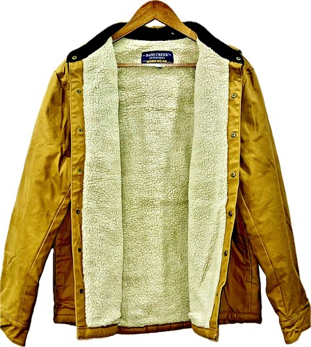Bass Creek Outfitters Trucker Jacket w/ Sherpa Lined in Black, Wheat & Camo - Picture 14 of 15