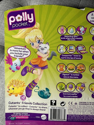 Ungeöffnete Mattel 2010 Polly Pocket Cutants Friends Collection Neu Originalverpackt - Bild 4 von 6