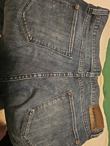 Express Jeans Rocco Mens 32x32 () Slim Fit Skinny Leg Blue Denim - Picture 4 of 10