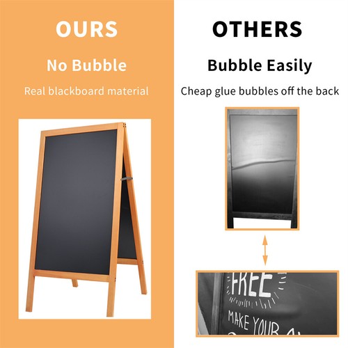 Large Wooden A-Frame Sign Magnetic Sidewalk Chalkboard Board Farmer Markets Sign - Picture 14 of 26