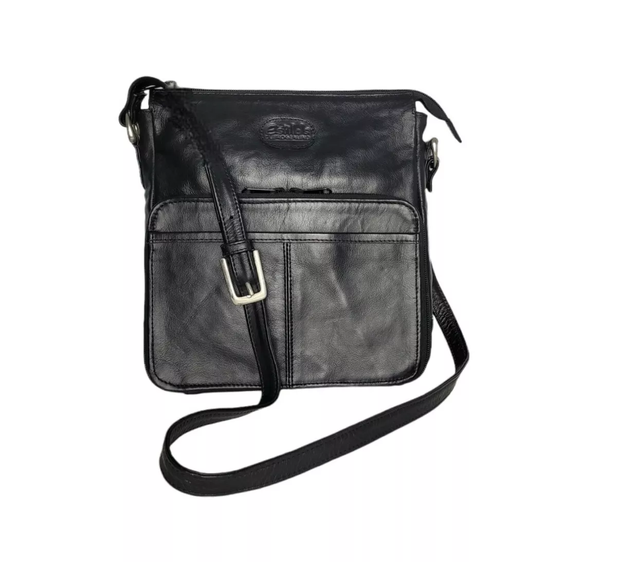 Estilo's Brand | Crossbody Purse |Real Leather | Black