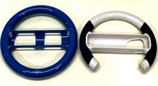 Nintendo Wii 2 x Steering Wheels Blue and White