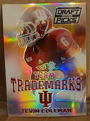 2015 Tevin Coleman Silver Holo Refractor Panini Prizm Draft Team Trademarks 
